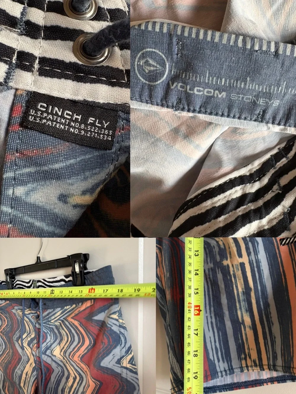 Volcom Stoneys Men’s Size 32 Abstract Print Boardshorts Swim Trunks